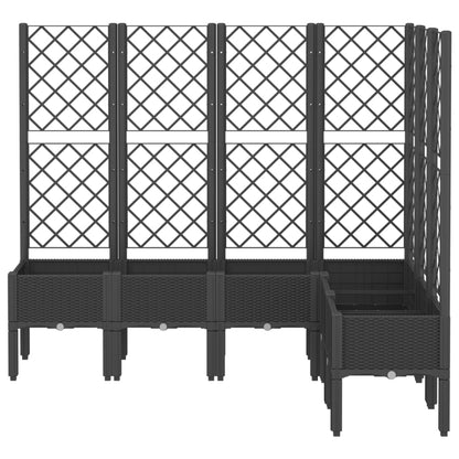 Jardinera Con Enrejado Pp Negro 160x120x142 Cm_2