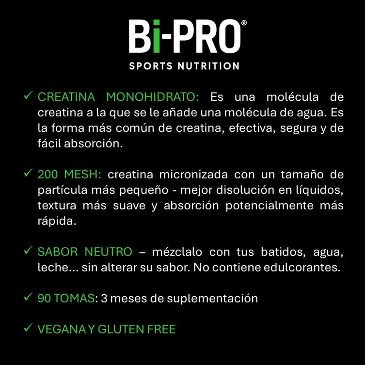 Creatina Monohidrato 200 Mesh 1kg, 100% pura, sin sabor_3