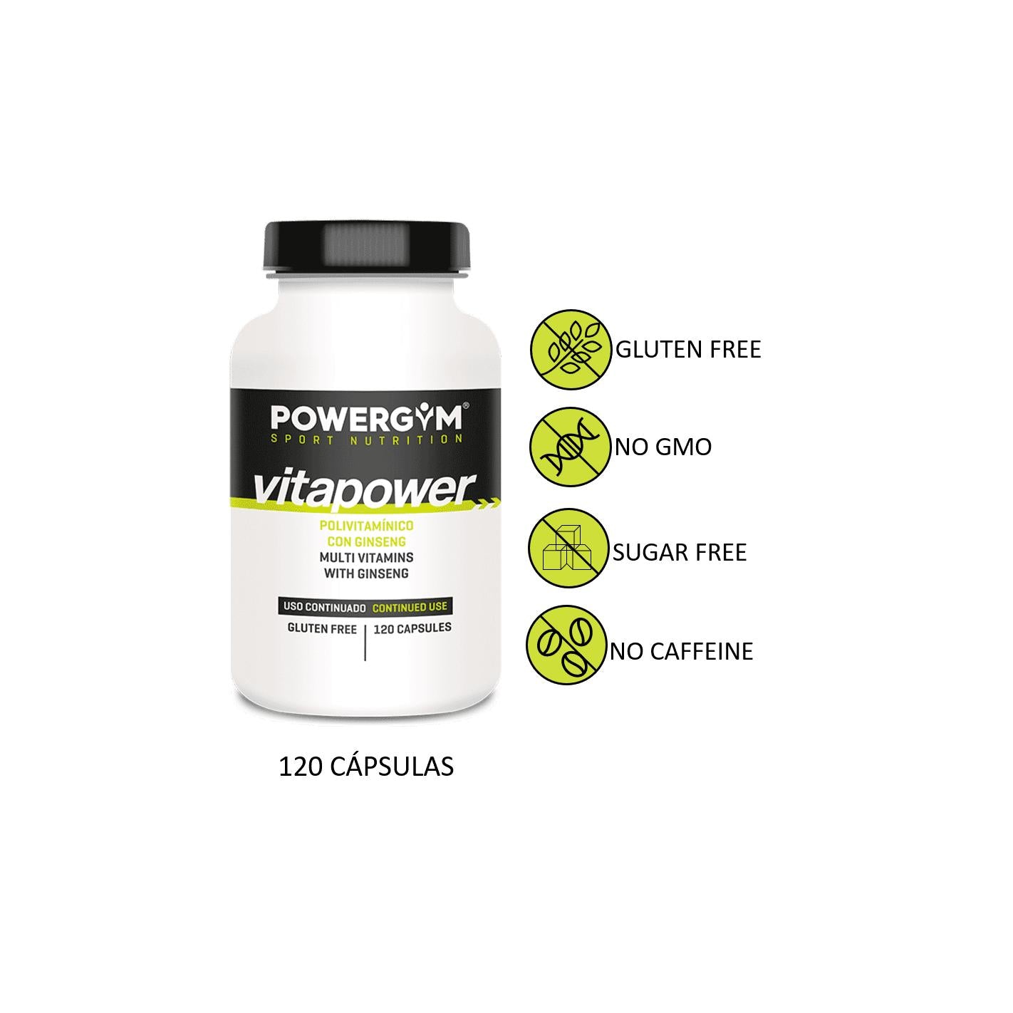 Polivitamínico deportivo Vitapower Powergym 120 cápsulas