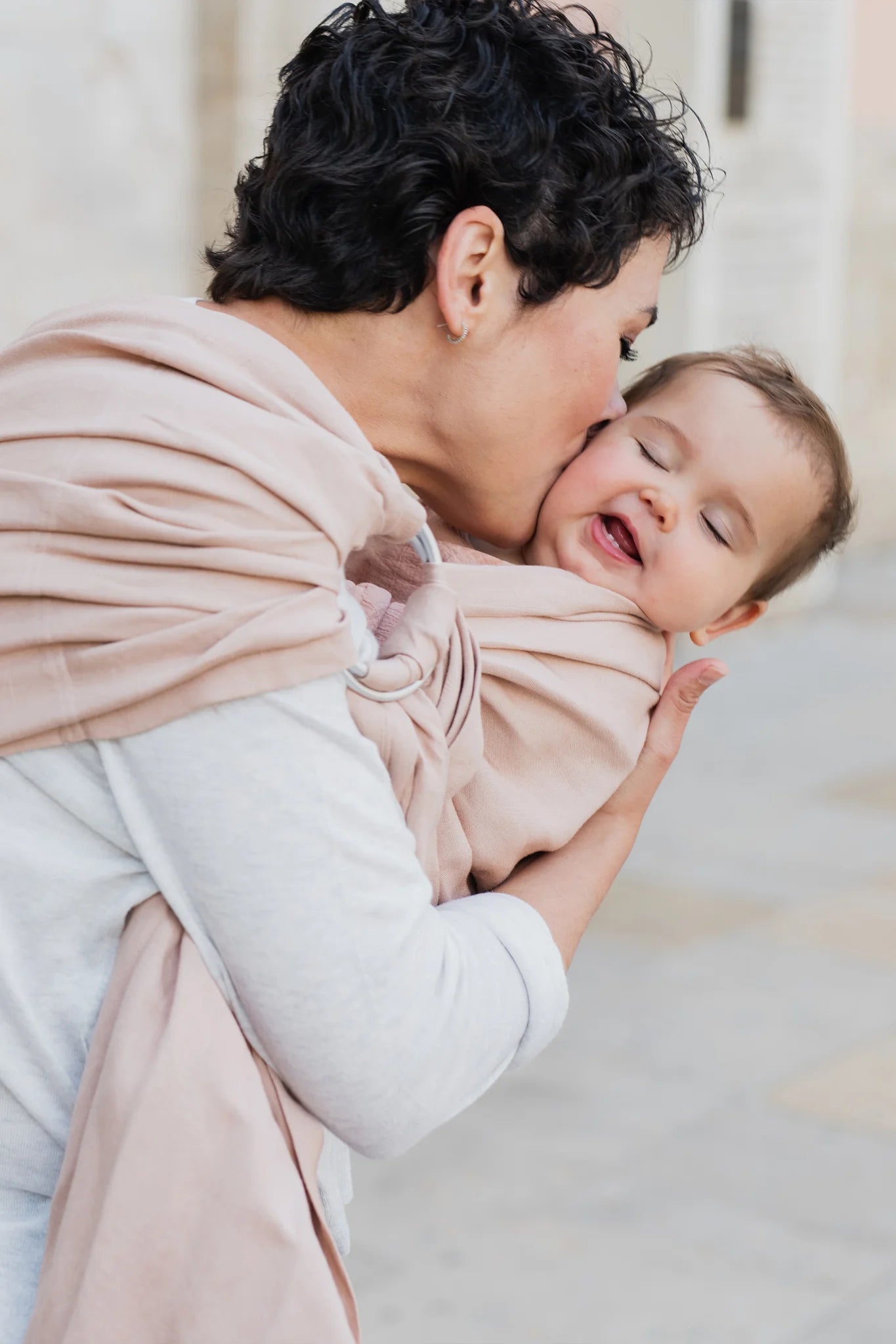 Bandolera Portabebé Boba Ring Sling Peony Pink_2