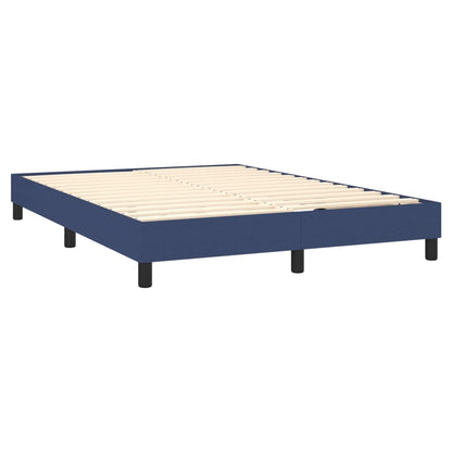 Cama Vica Home Colchón Y Luces Led Tela Azul 140x200 Cm / Vetonek_3