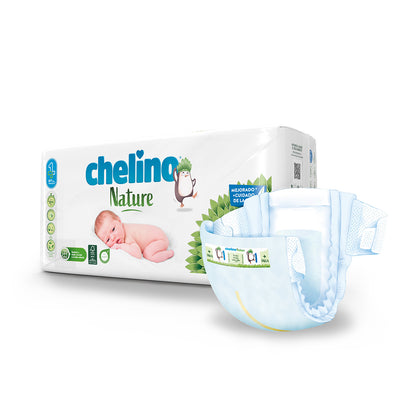 Pack ahorro Pañales T1 1-3 kg Chelino Nature 112 Uds