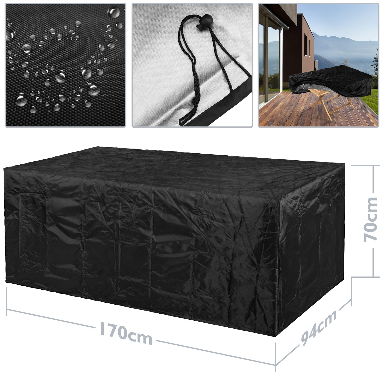 Funda Protectora Impermeable Antipolvo Para Jardín Exterior 170x70x94cm_1