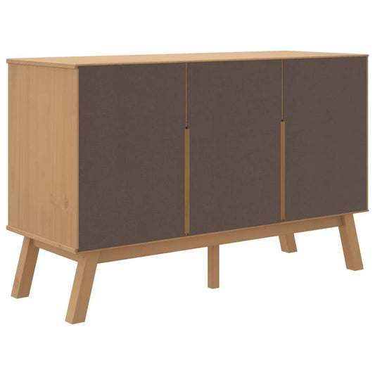 Aparador Olden Madera Maciza Pino Gris Y Marrón 114x43x73,5 Cm / Vetonek_0