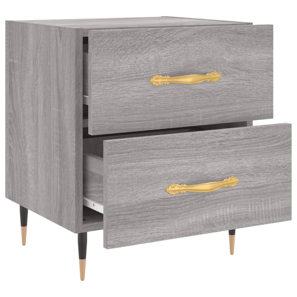 Mesita De Noche Madera De Ingeniería Gris Sonoma 40x35x47,5 Cm_3