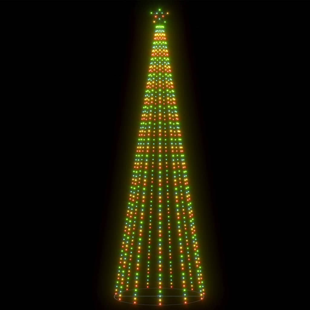 Vidaxl Árbol De Navidad Cónico 752 Leds De Colores 160x500 Cm_3
