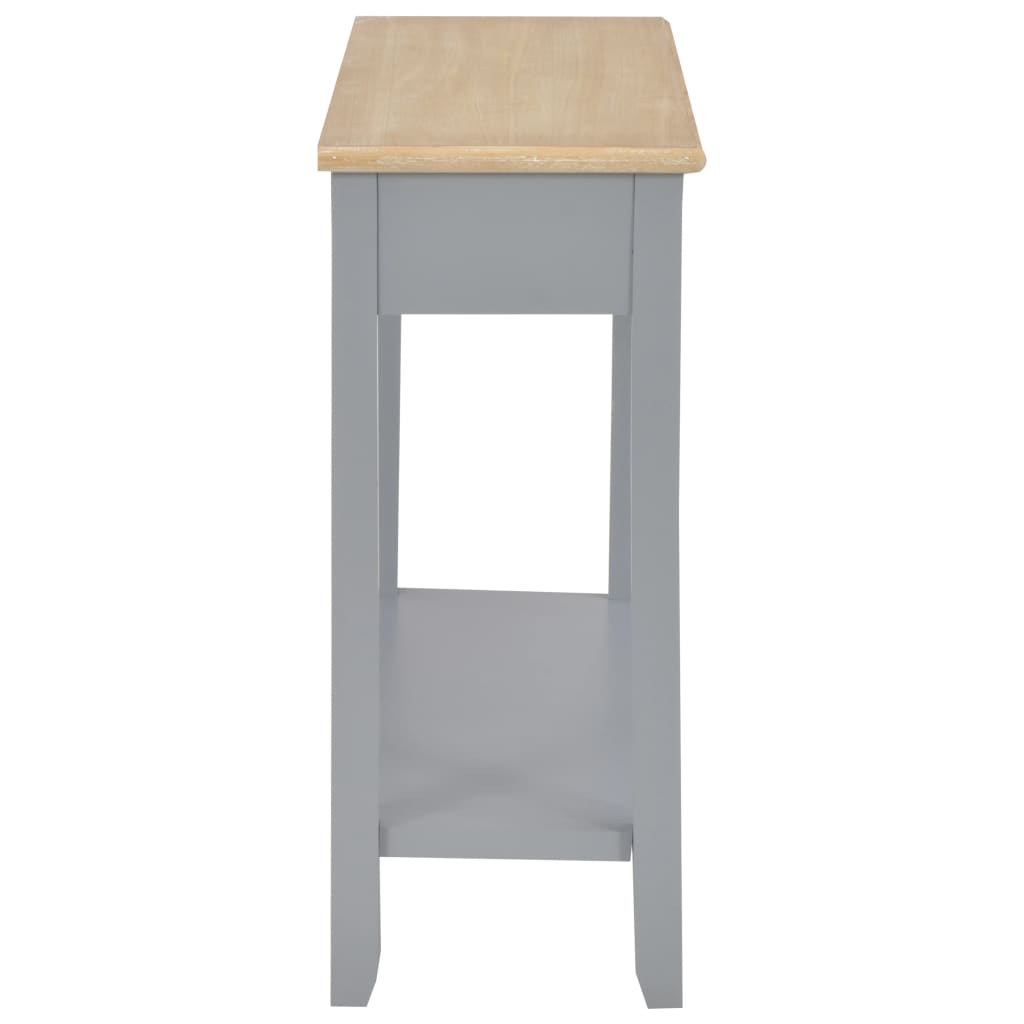 Mesa Consola De Madera Gris 110x35x80 Cm_3
