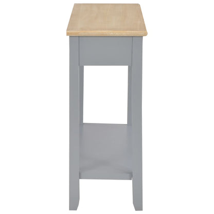 Mesa Consola De Madera Gris 110x35x80 Cm_3
