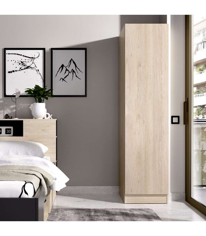 Armario Ropero 1 Puerta Jaen En Acabado Natural 40.5 Cm(ancho) 184 Cm(altura) 52 Cm(fondo)_1