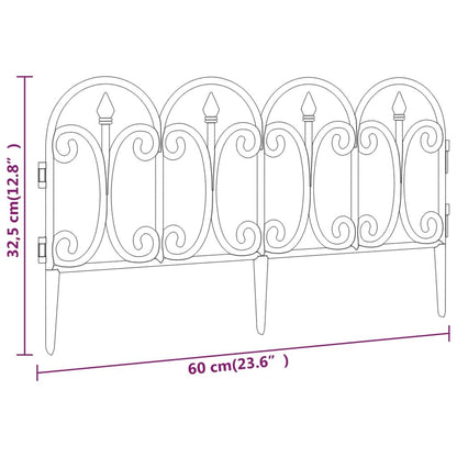 Vidaxl Borduras De Jardín 17 Unidades Pp Negro 10 M_4