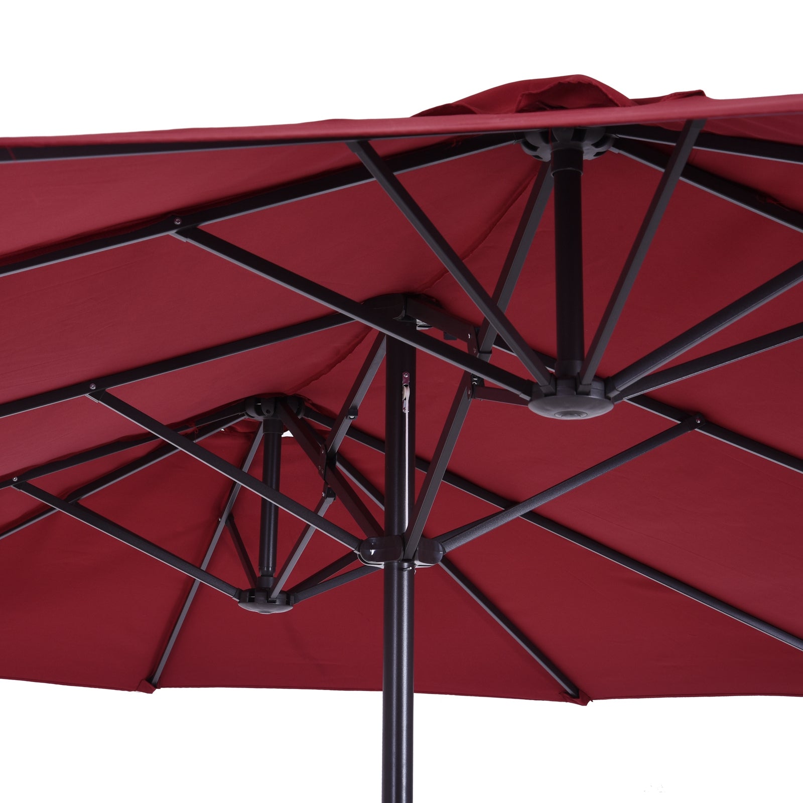 Outsunny Sombrilla Doble Extragrande Parasol Para Terraza Patio Protección Solar_4