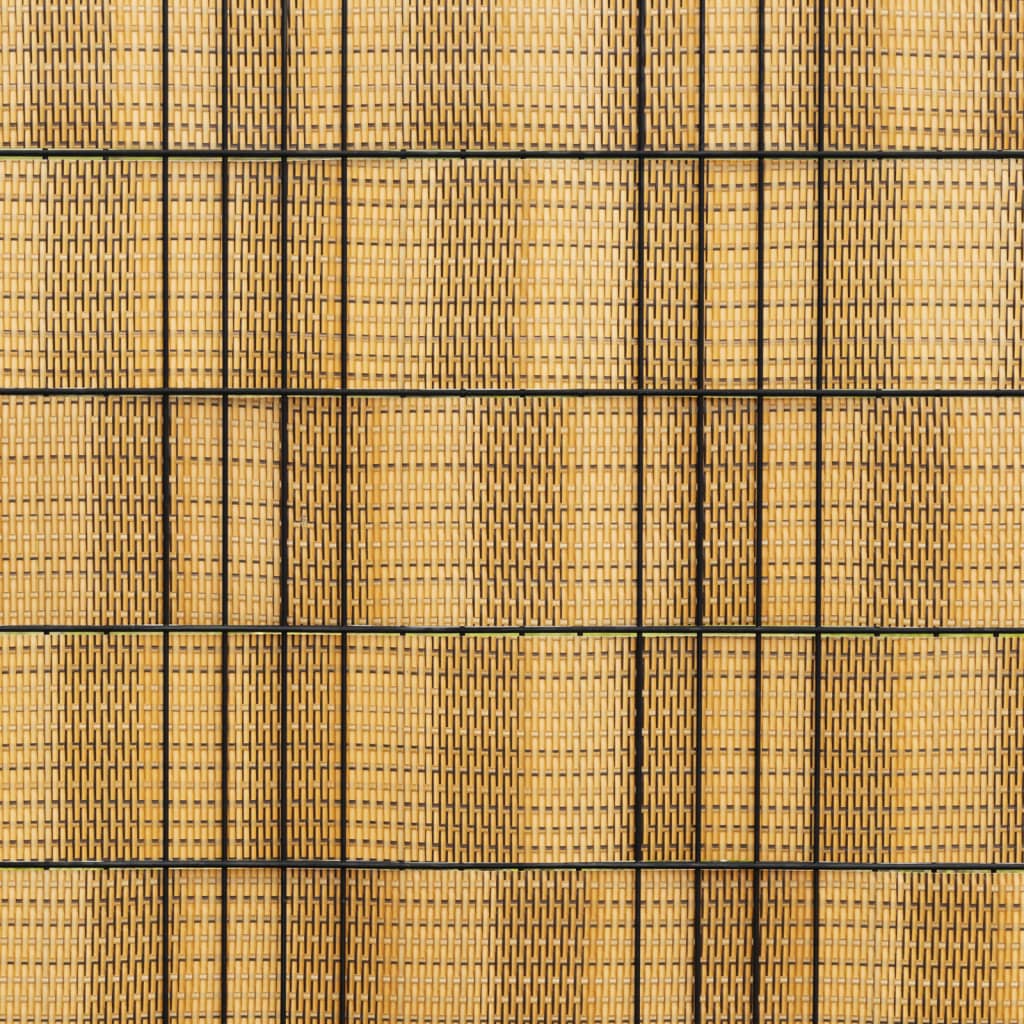 Toldos De Balcón 10 Uds Ratán Sintético Marrón Claro 255x19 Cm / Vetonek_3