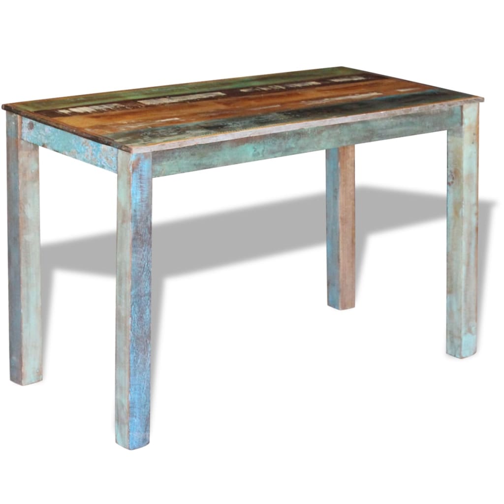 Mesa De Comedor De Madera Maciza Reciclada 115x60x76 Cm_2