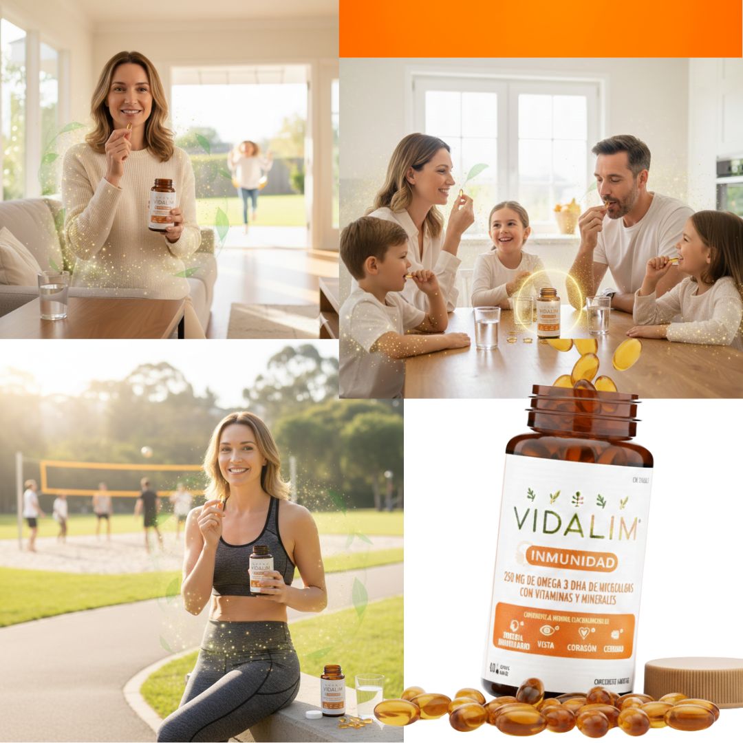 Omega 3 de Microalgas con DHA, Vitaminas y Minerales – 60 Cápsulas Vidalim_3