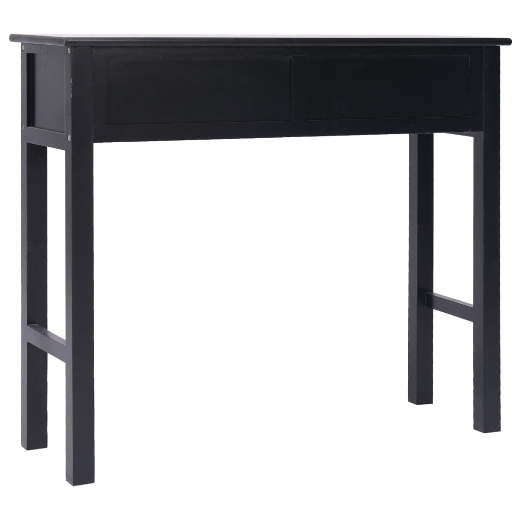 Mesa Consola De Madera Negra 90x30x77 Cm_2