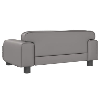 Cama Para Perros De Cuero Sintético Gris 70x45x30 Cm / Vetonek_0