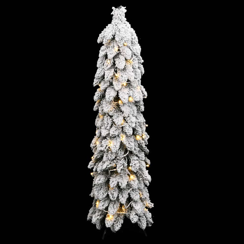 Vidaxl Árbol De Navidad Artificial Iluminado Con 60 Led Y Nieve 120 Cm_1