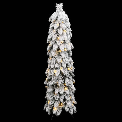 Vidaxl Árbol De Navidad Artificial Iluminado Con 60 Led Y Nieve 120 Cm_1