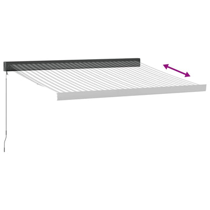 Toldo Retráctil Aluminio Y Tela Antracita Y Blanco 3,5x2,5 M_4