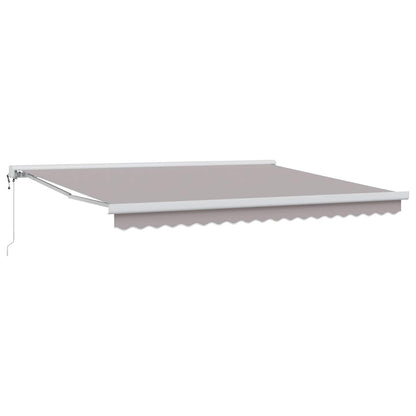 Toldo Retráctil Gris Claro 400 X 300 Cm Tela Y Metal_1
