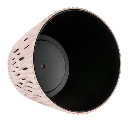 3x Maceta Redonda De Plastico Sandy Round En Color Mocca 12 (largo) X 12 (ancho) X 11,1 (alto) Cm