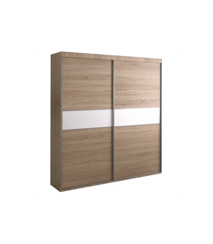 Armario Ropero 2 Puertas Correderas Dakota Acabado Roble/blanco, 220cm(alto) 160cm(ancho)_5