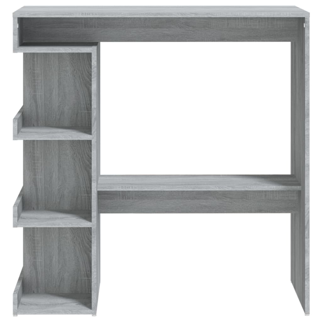 Mesa Bar Estante Almacenaje Gris Sonoma 100x50x101,5 Cm_3