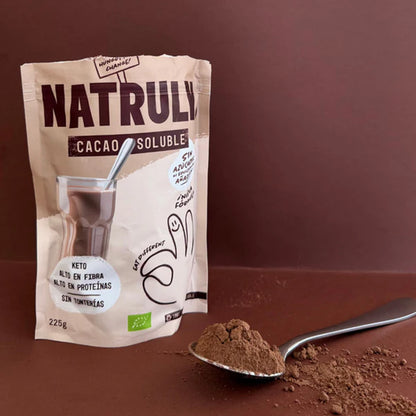Cacao Soluble BIO, Natruly, 225 g