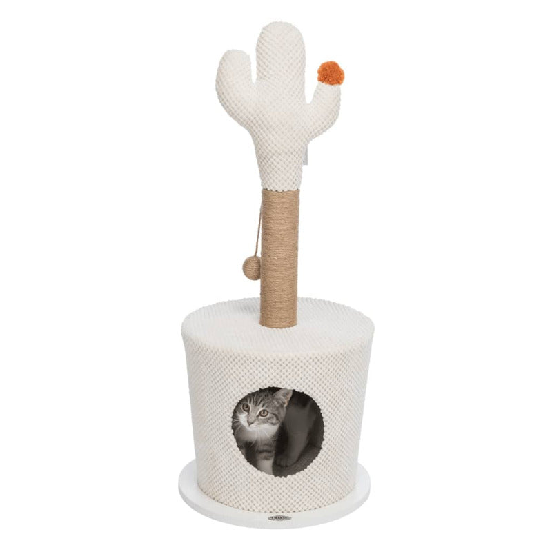 Trixie Cueva De Peluche Para Gatos Con Cactus Crema 36x84 Cm_3