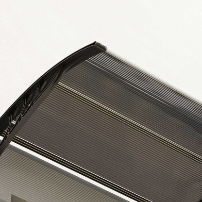 Outsunny Marquesina Exterior Para Puertas Y Ventanas 196x75 Cm Negro_3