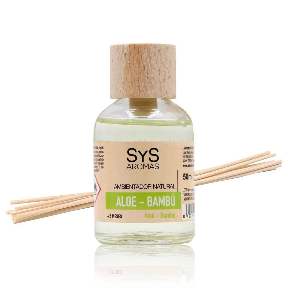 Ambientador Mikado Aloe Vera-Bambú SYS Aromas 50 ml | Aroma Agreste y Herbal | Relajante_0