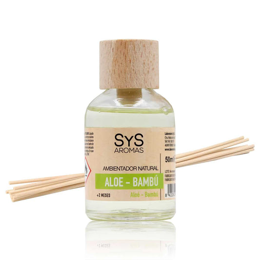 Ambientador Mikado Aloe Vera-Bambú SYS Aromas 50 ml | Aroma Agreste y Herbal | Relajante_0