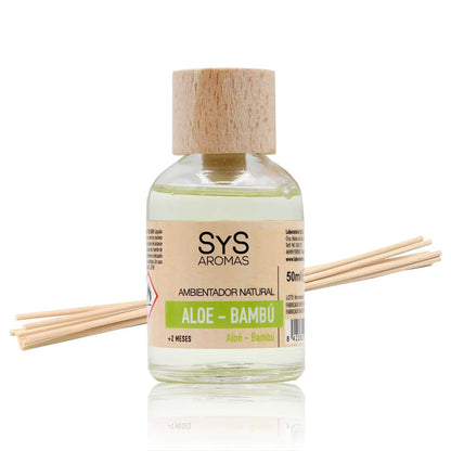 Ambientador Mikado Aloe Vera-Bambú SYS Aromas 50 ml | Aroma Fresco y Herbal | Relajante_0