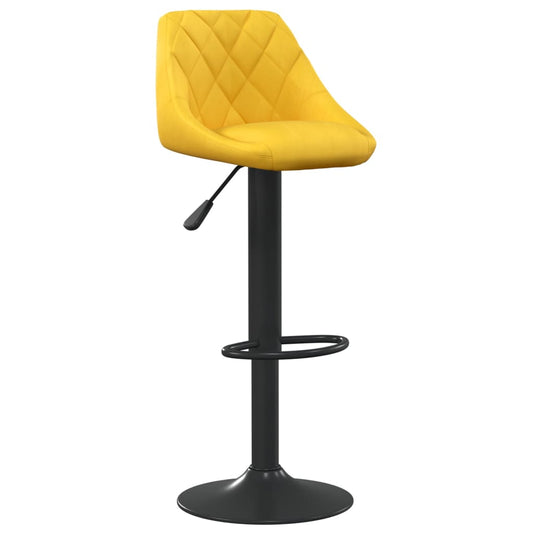 Taburete De Cocina De Terciopelo Amarillo Mostaza_0