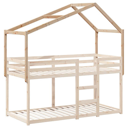 Techo De Cama Infantil Madera Maciza Pino 203x80,5x142 Cm_2