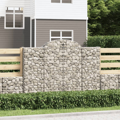 Cestas De Gaviones 2 Uds Forma De Arco Hierro 200x50x140/160 Cm_1