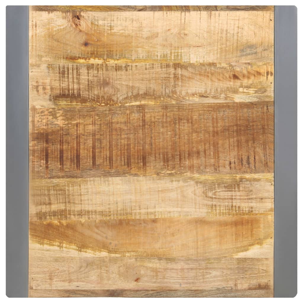Mesa De Comedor Madera Maciza De Mango Rugosa 60x60x75 Cm_2
