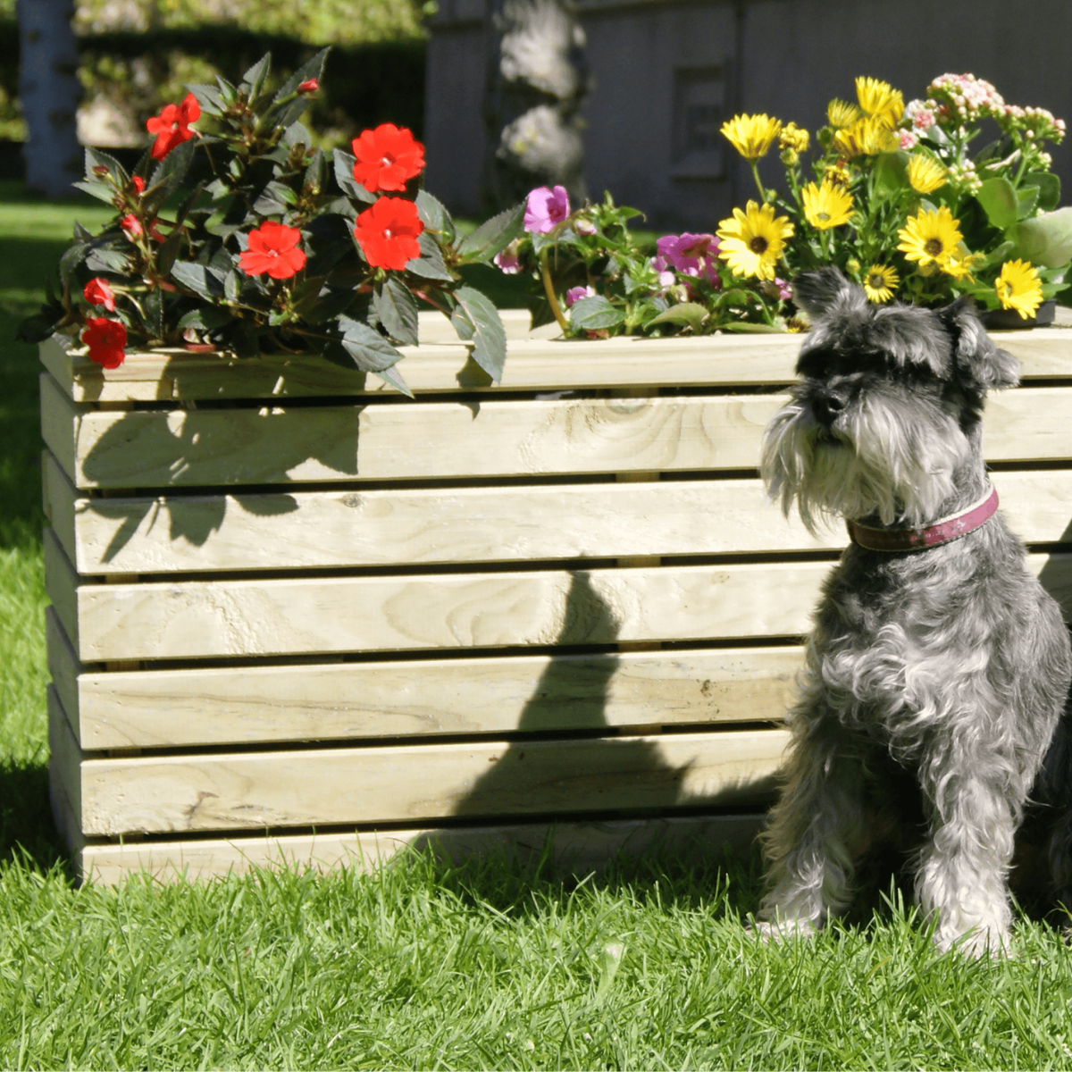 Jardinera Luxe De Madera Tratada Vidahuerto 100x50x50 Cm._4