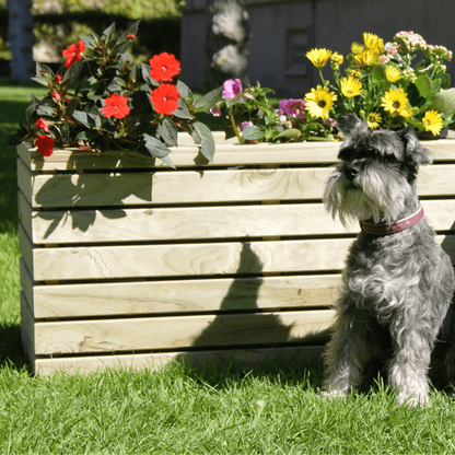 Jardinera Luxe De Madera Tratada Vidahuerto 100x50x50 Cm.