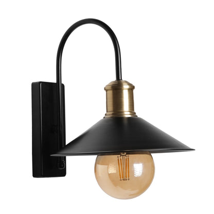 Aplique De Pared, Metal , Negro, 15x15x27, Casquillo E 27 Max 60 W_0