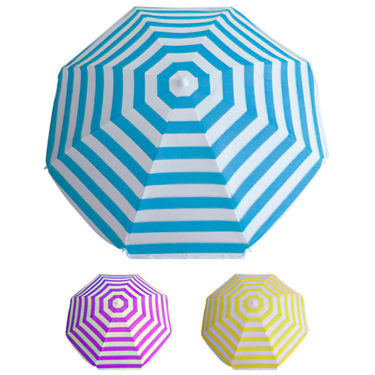 Sombrilla Playa Aluminio Y Poliester 200 Cm. Rayas_0