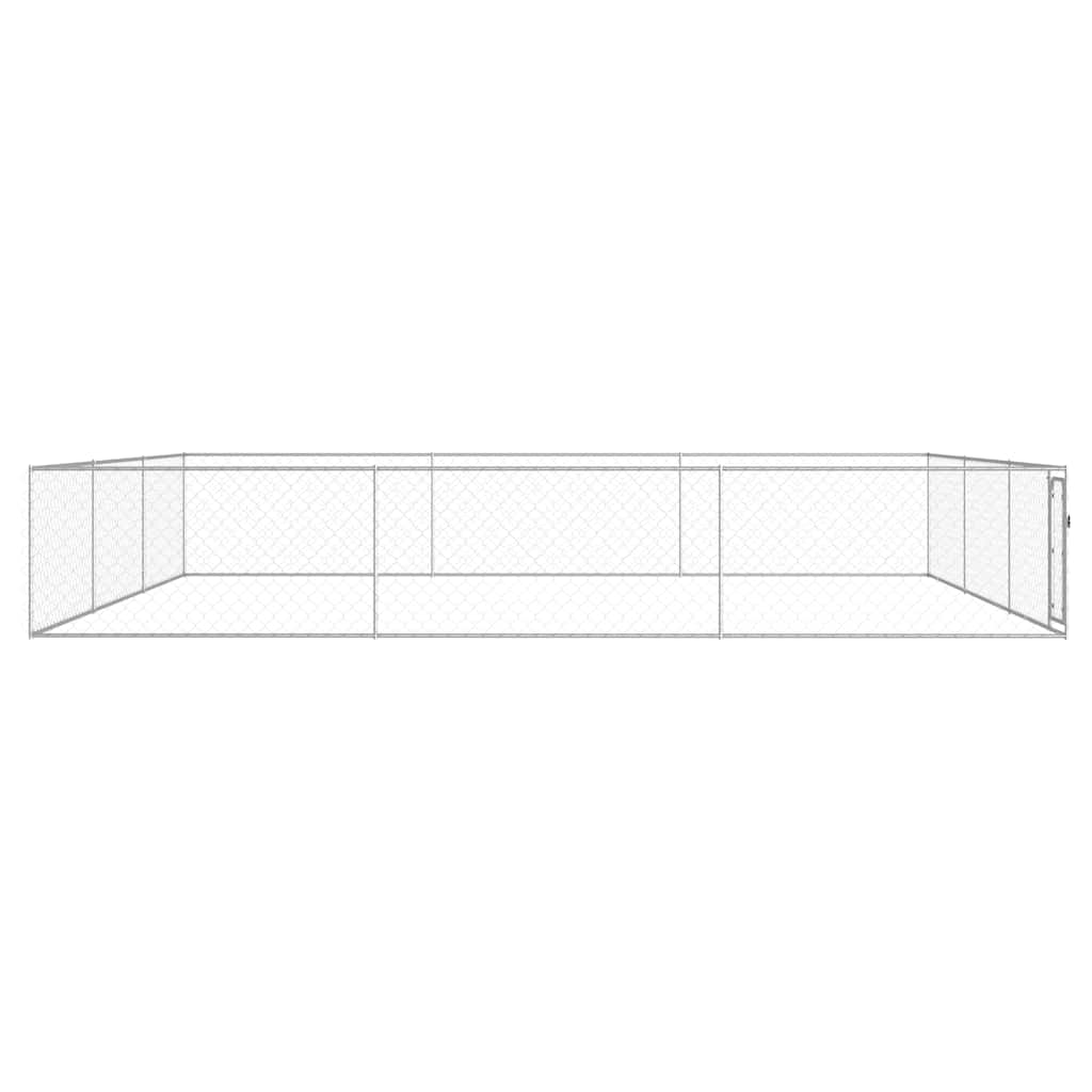 Perrera De Exterior De Acero Galvanizado 6x6x1 M_0