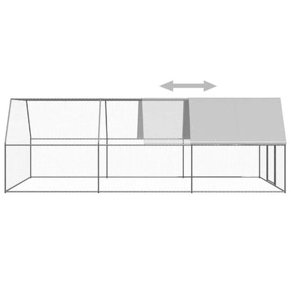 Vidaxl Jaula Gallinero De Exterior De Acero Galvanizado 3x6x2 M_3