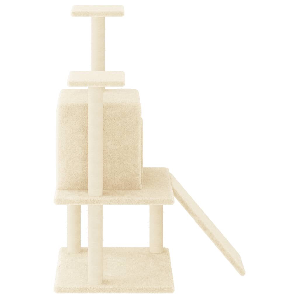 Vidaxl Rascador Para Gatos Con Postes De Sisal Color Crema 110 Cm_3