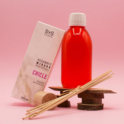 Recambio Mikado Chicle Mármol SYS Aromas 200 ml | Con Palos | Aroma Dulce y Afrutado | Alegre_4