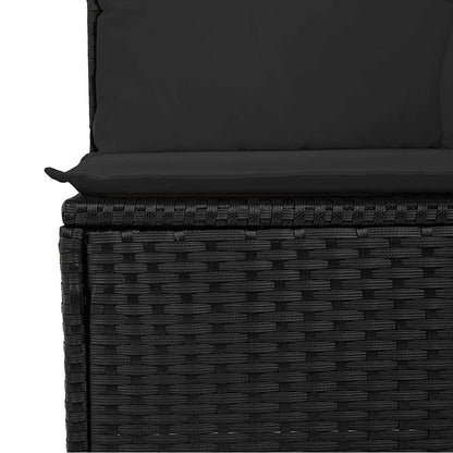 Set De Sofás De Jardín Y Cojines 8 Piezas Ratán Sintético Negro / Vetonek_5