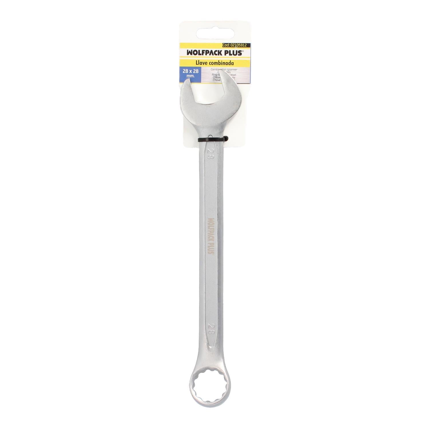 Llave Combinada Plus 28x28 Acero Cromo Vanadio Din 3113. Llave Doble Boca, Llave Fija, Llave Estrella_0