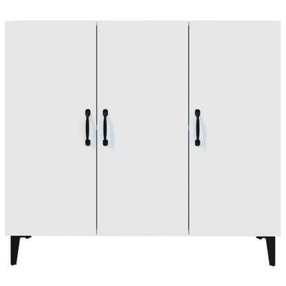 Aparador De Madera De Ingeniería Blanco 90x34x80 Cm / Vetonek_4