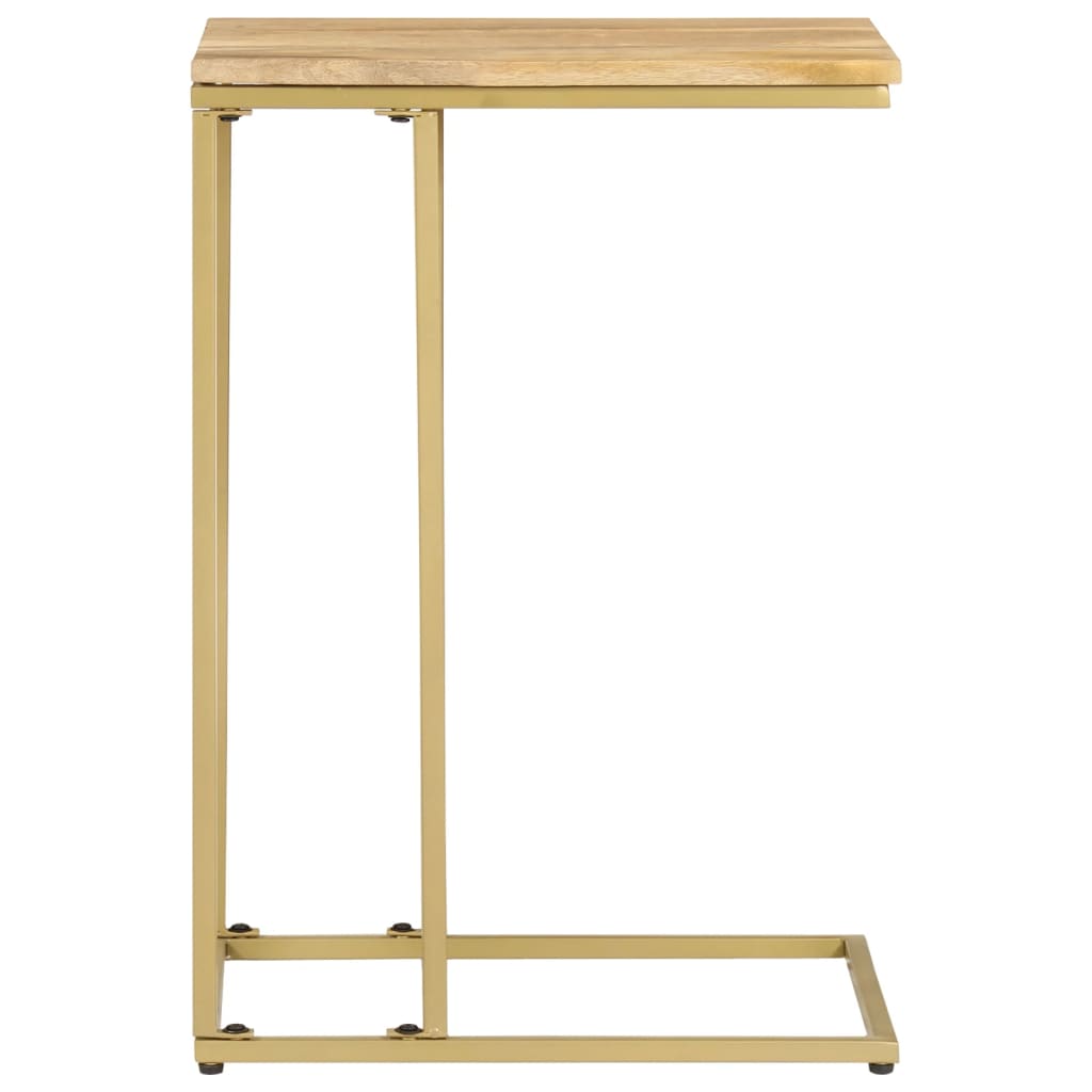 Mesa Auxiliar De Madera Maciza De Mango 35x45x65 Cm_0