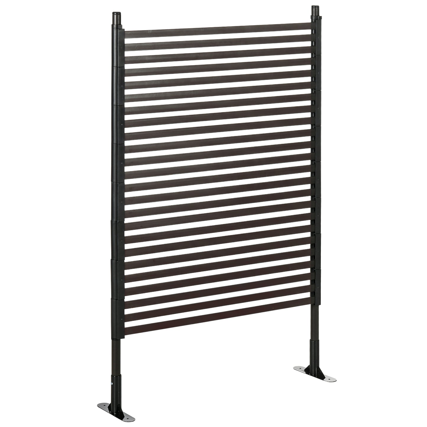 Outsunny Valla De Jardín De Acero Con Revestimiento De Pe 93x22x150 Cm Marrón_0